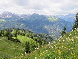 Landschaften beim Bergwandern