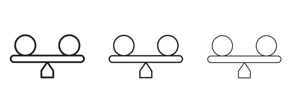 Stability icon linear style sign for mobile concept and web design.