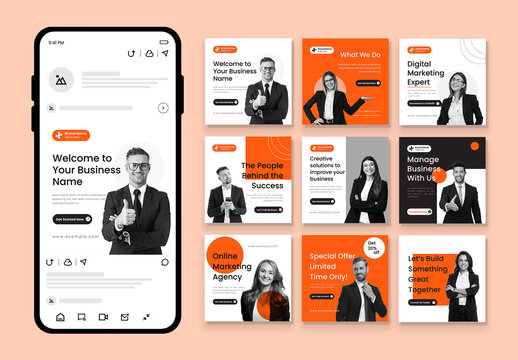 Professional Corporate Social Media Post Templates
