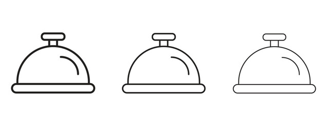 Restaurant Tray icon linear style sign for mobile concept and web design.