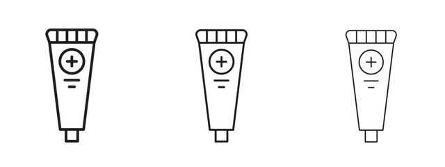Ointment icon linear style sign for mobile concept and web design.