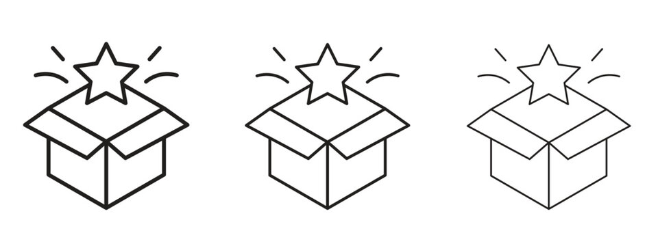 New product icon linear style sign for mobile concept and web design.