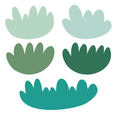 Bushes set with green color