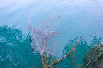 View of a lake to the bottom of the ground