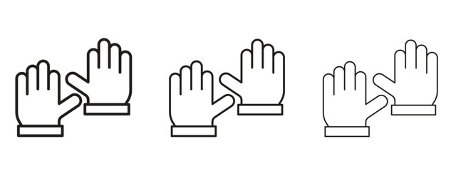 Gloves icon linear style sign for mobile concept and web design.