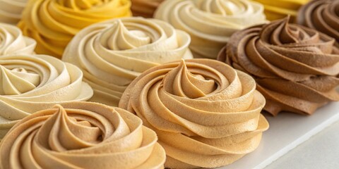 delicate latte colored cakes