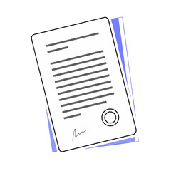 Simple Vector Illustration of a Legal Document