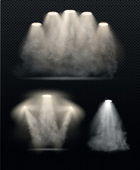 warm vector light with smoke on a transparent background.