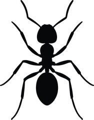 Silhouette ant crawling insect vector Illustrator