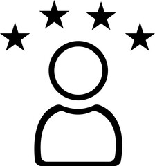 Customer experience icon.Containing customer satisfied, assistance, experience, feedback, operator and technical support icons.Rating icon . Customer product rating with stars icon vector.