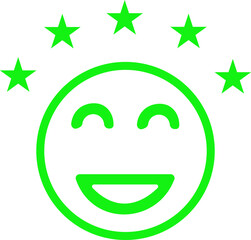 Customer experience icon.Containing customer satisfied, assistance, experience, feedback, operator and technical support icons.Rating icon . Customer product rating with stars icon vector.