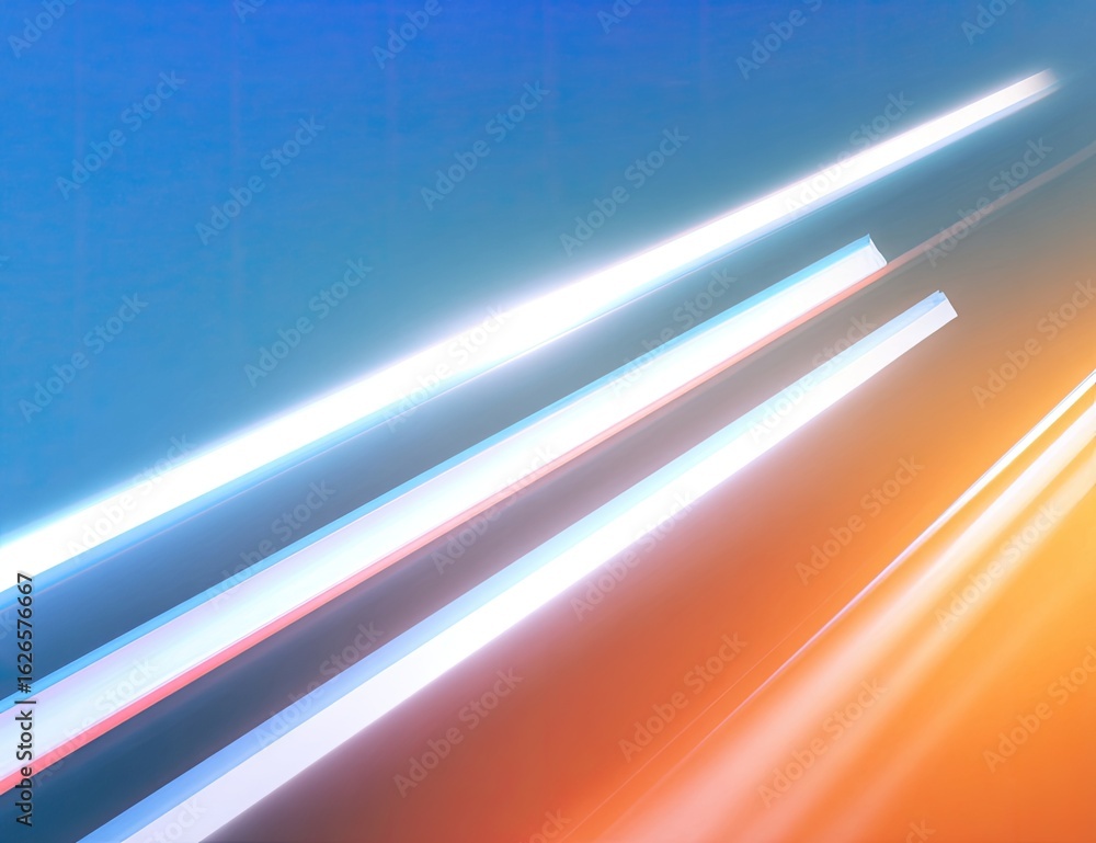 Aufkleber abstract dynamic lines of light in a gradient of cool to warm colors