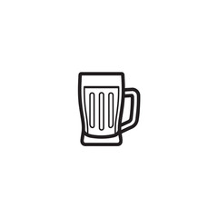 Vector art of beer mug icon isolated on white background