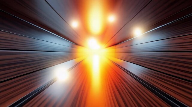 Radiant Light In Warm Wooden Tunnel