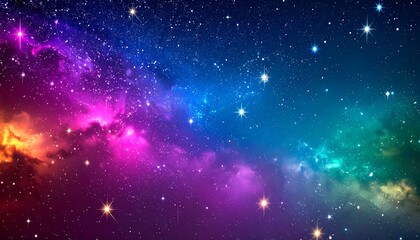Obraz premium Colorful expanse of space filled with stars and nebulae