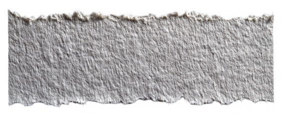 Ripped piece of light gray paper