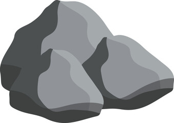 Rocks with Grass Illustration