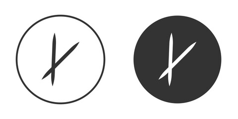 Toothpick icon logo design illustration template. Solid Style