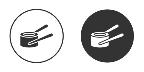 Sushi icon logo design illustration template. Solid Style