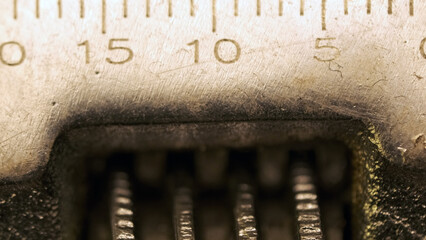 Macro shot detail image of iron screw key
