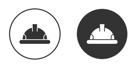 Safety helmet icon logo design illustration template. Solid Style