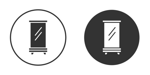 Roll up banners icon logo design illustration template. Solid Style