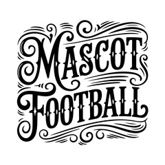 Fototapeta premium Mascot Football. Vector Design Isolated on White Background