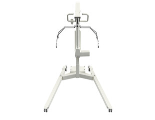 Essential Professional White Patient Lift for Safe Transfer and Mobility Assistance. Isolated Medical Equipment for Home Healthcare, Senior Care, Disability Support, and Patient Support. Transparent
