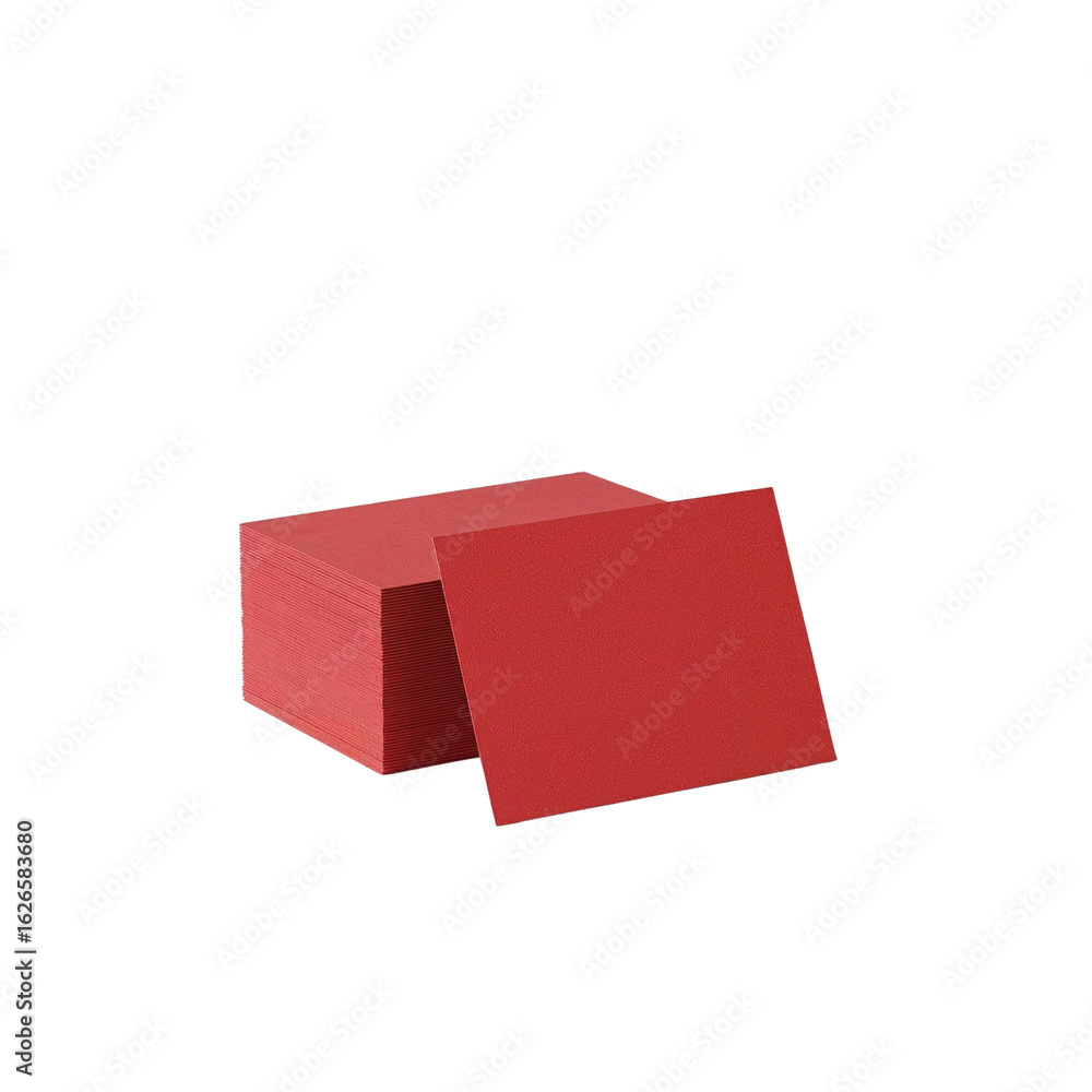 Poster crimson paper squares on stark background, isolated creating clean minimalist visual element