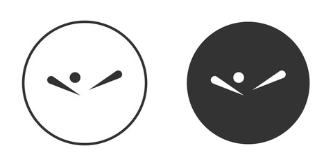 Pinball icon logo design illustration template. Solid Style