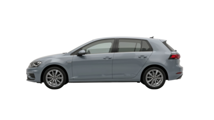 Sleek silver hatchback showcasing modern automotive design against transparent isolated area