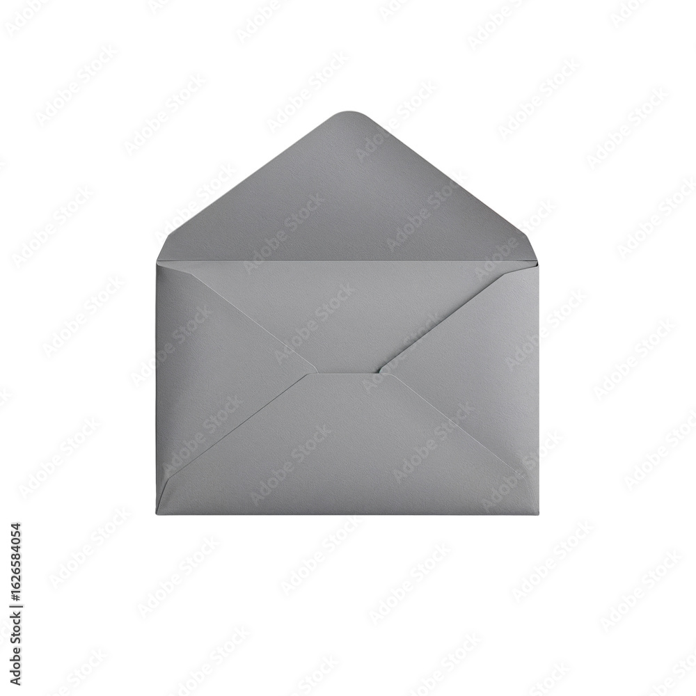 Poster open invitation envelope reveals its inner thoughts against a minimalist void canvas backdrop