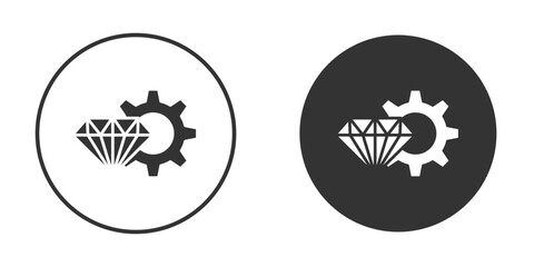Operational excellence icon logo design illustration template. Solid Style