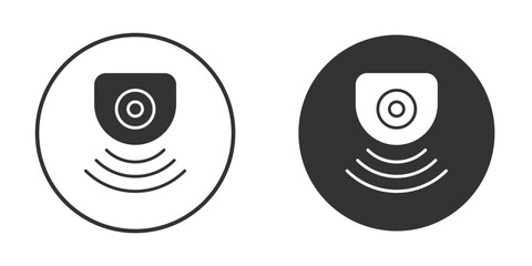 Motion sensor icon logo design illustration template. Solid Style