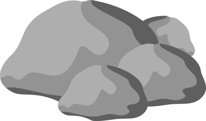 Rocks with Grass Illustration