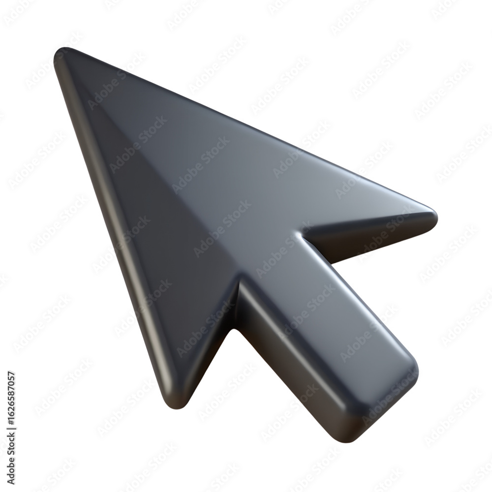 Fototapete digital pointer: an elegantly rendered digital pointer glides across a sleek, matte surface, represe
