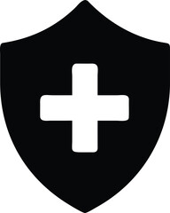 Obraz premium Shield with Medical Cross Symbol healthcare