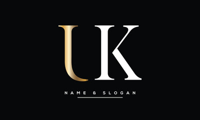UK, KU, U, K Abstract Letters Logo Monogram