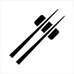 Chopstick Icon. Symbol isolated white background. vector illustration. color editable.