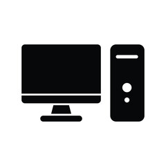 Minimalist Black Solid Desktop PC Icon
