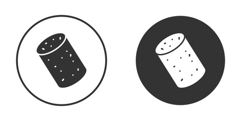 Cork wine icon logo design illustration template. Solid Style