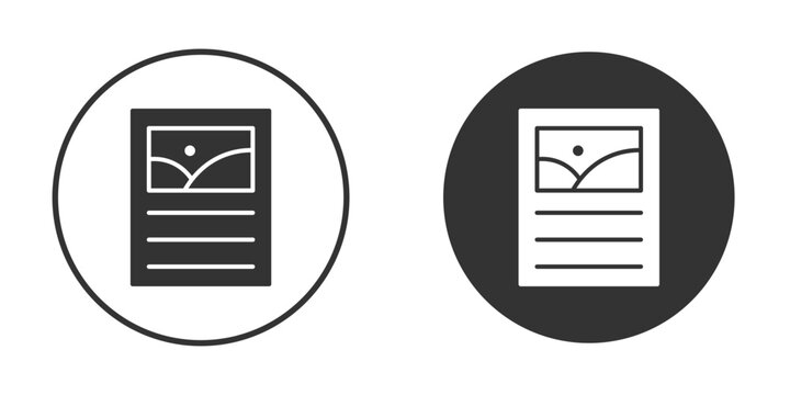 Content icon logo design illustration template. Solid Style