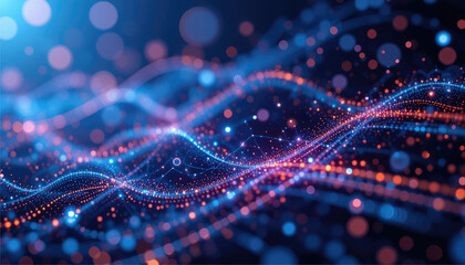 Glitching digital interface background