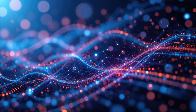 Glitching digital interface background