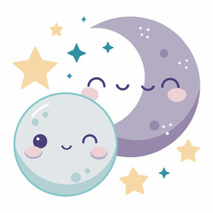 moon and stars