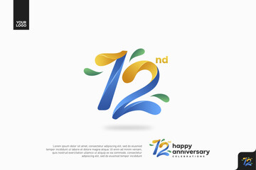 Number 12 logo icon design, 12nd birthday logo number, anniversary 12