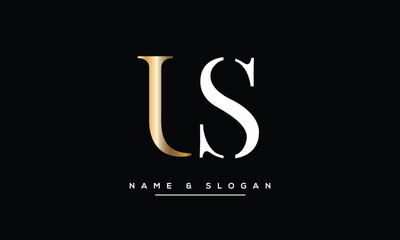 US, SU, U, S Abstract Letters Logo Monogram