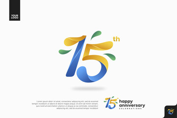 Number 15 logo icon design, 15th birthday logo number, anniversary 15