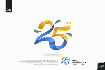 Number 25 logo icon design, 25th birthday logo number, anniversary 25