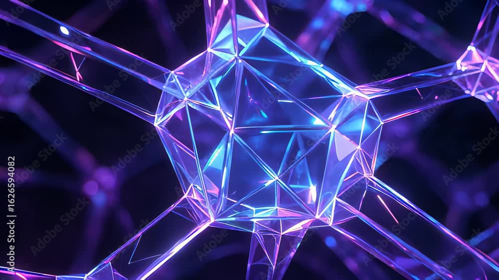 Aufkleber dynamic closeup of a vibrant glowing network showcasing advanced technology and intricate designs in